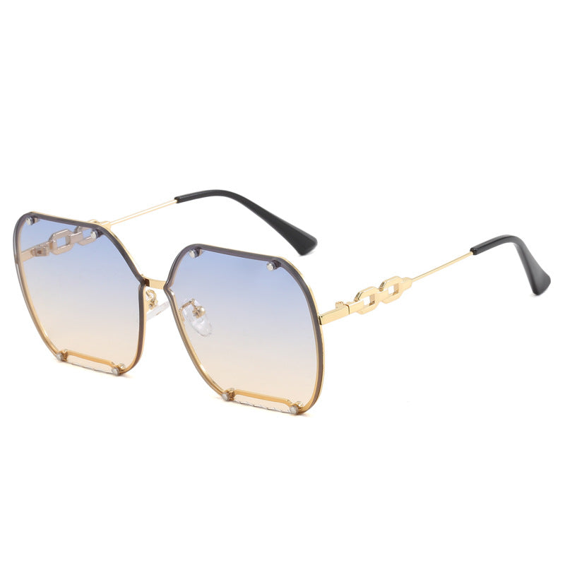 Women's elegant hexagonal designer sunglasses with luxurious accents Bowlift