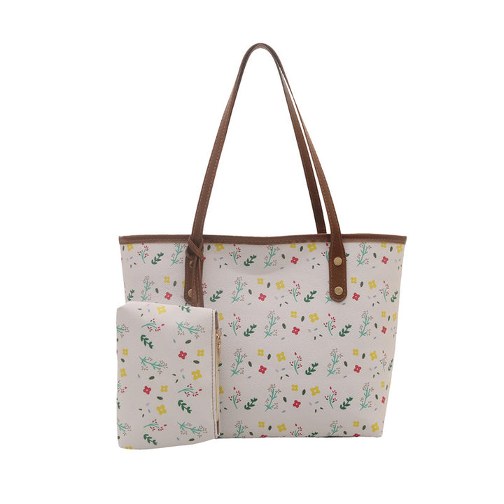 WoFloral Patterned Beach Tote Bag Bowlift
