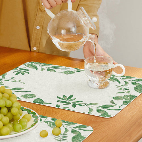 Decorative Plant-Themed Table Mat Bowlift