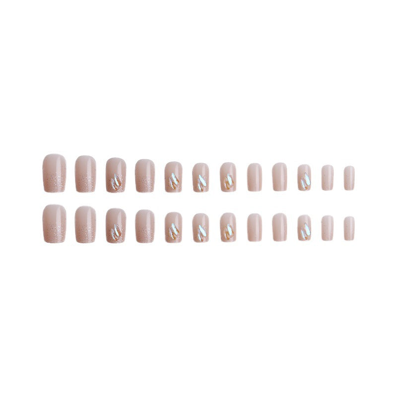 Acrylic nail set with sparkling holographic accents Bowlift