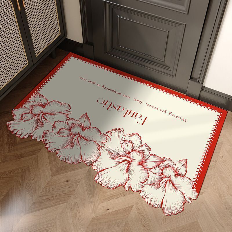 Elegant Floral Welcome Mat