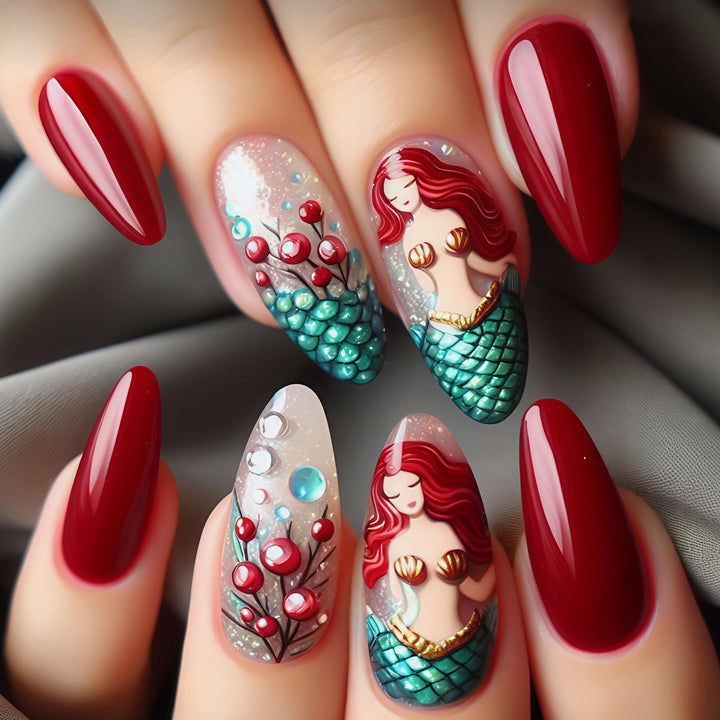 Mermaid Theme Decorative Nail Art Bowlift