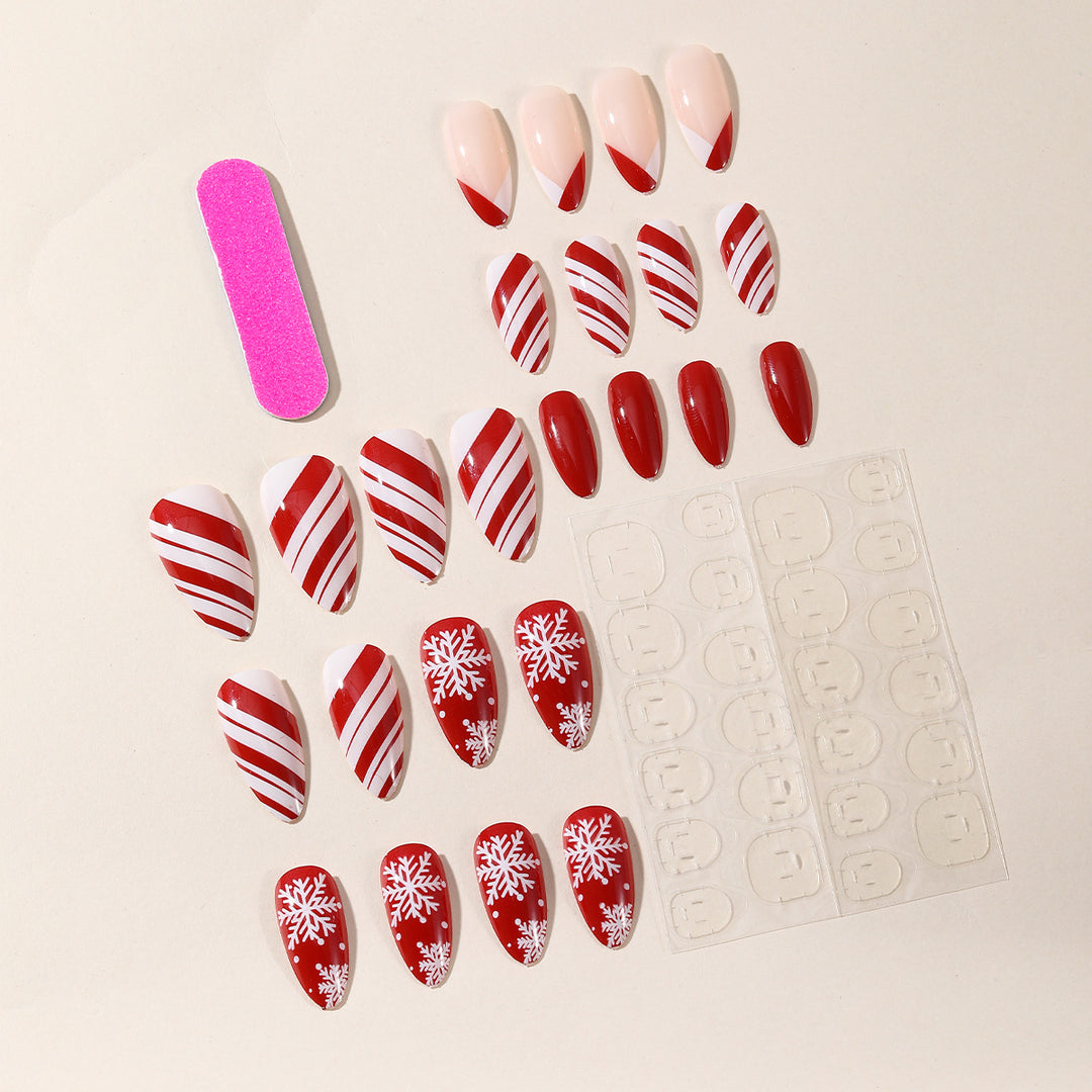 Holiday-Inspired Acrylic Nail Art Bowlift