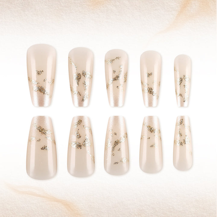 Glittery Elegance Press-On Nail Set Bowlift