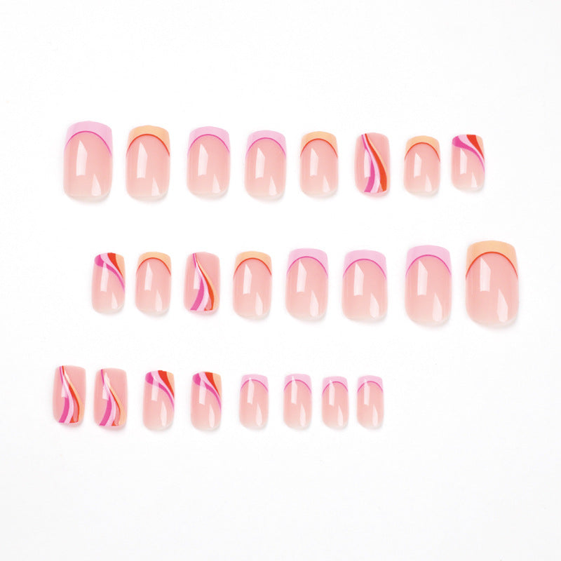 Artistic Nail Art in Modern Wave Design Bowlift