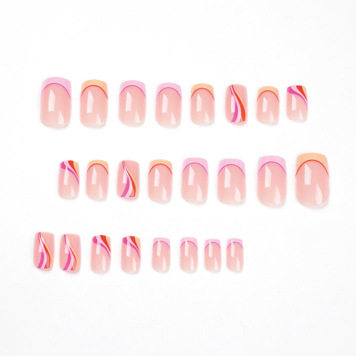 Artistic Nail Art in Modern Wave Design Bowlift