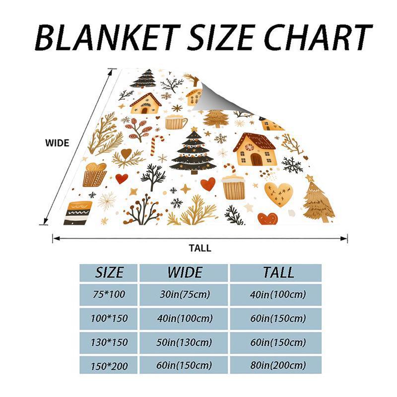 Cozy Holiday-Themed Fleece Throw Blanket