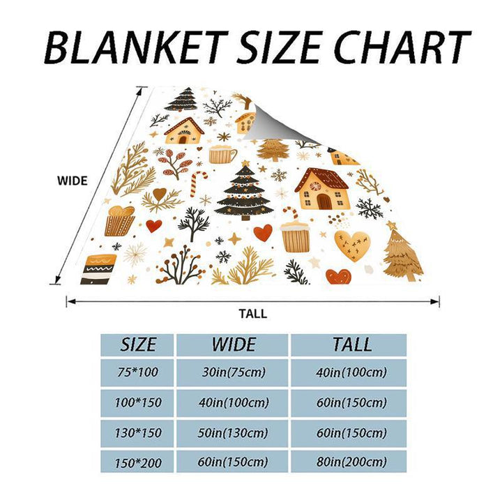 Cozy Holiday-Themed Fleece Throw Blanket