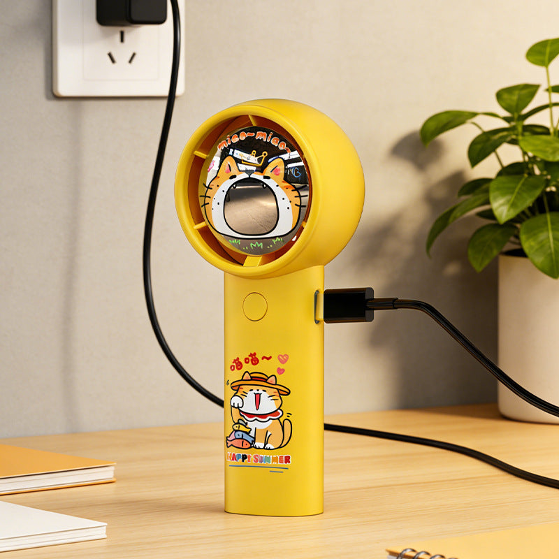Unisex Portable Mini-Fan with Pet-Friendly Design Bowlift