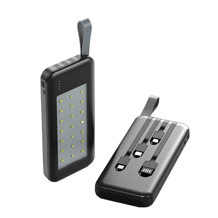 Portable power bank with integrated LED lamp and fast charging function Bowlift