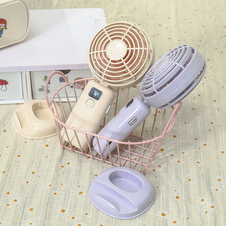 Women's Portable Mini USB Fan with LCD Display Bowlift