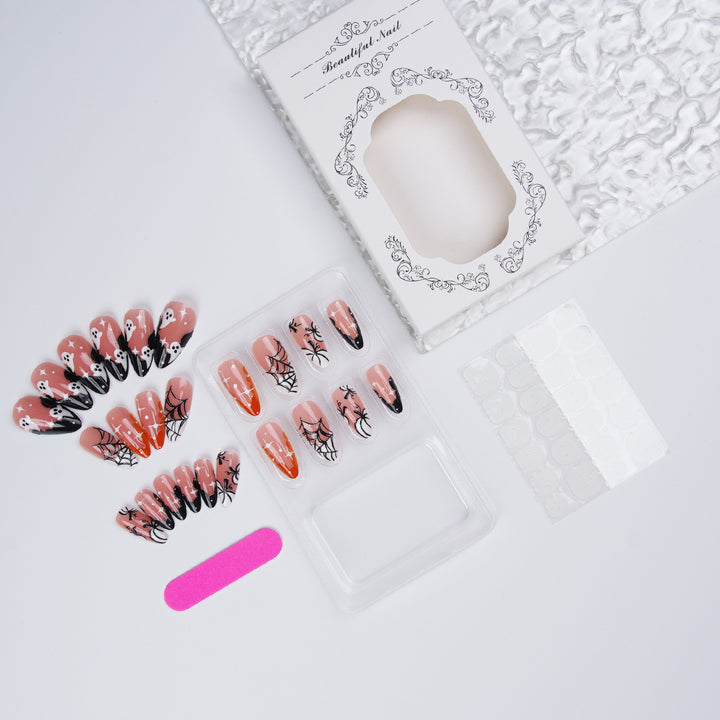 Halloween Artificial Nail Set with Creepy Designs Bowlift
