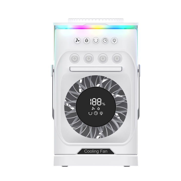 Portable Humidifying Cooling Fan with LED Features Bowlift