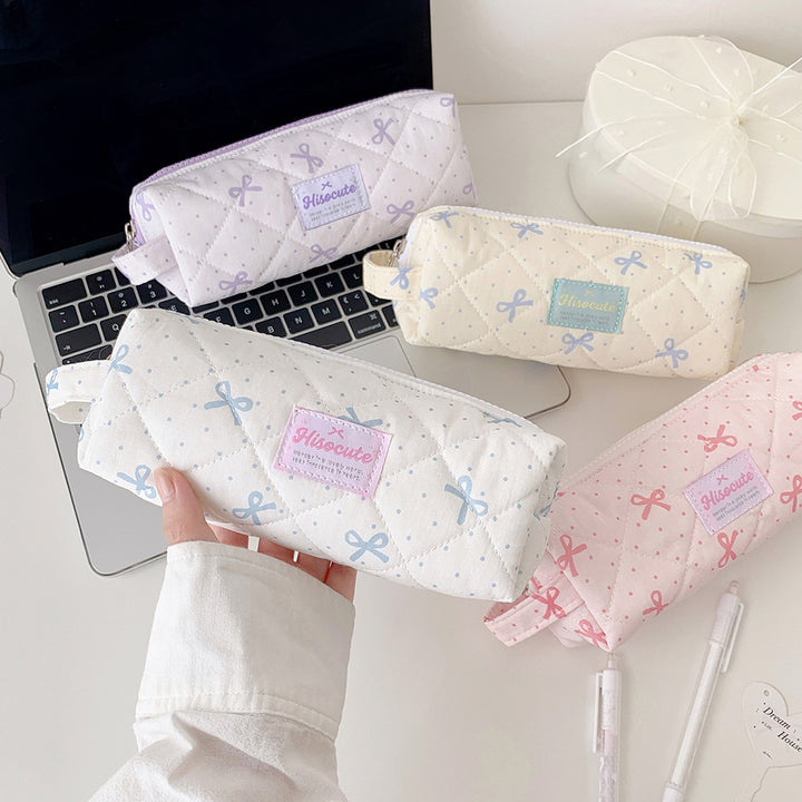 Quilted Pencil Case with Zipper Bowlift