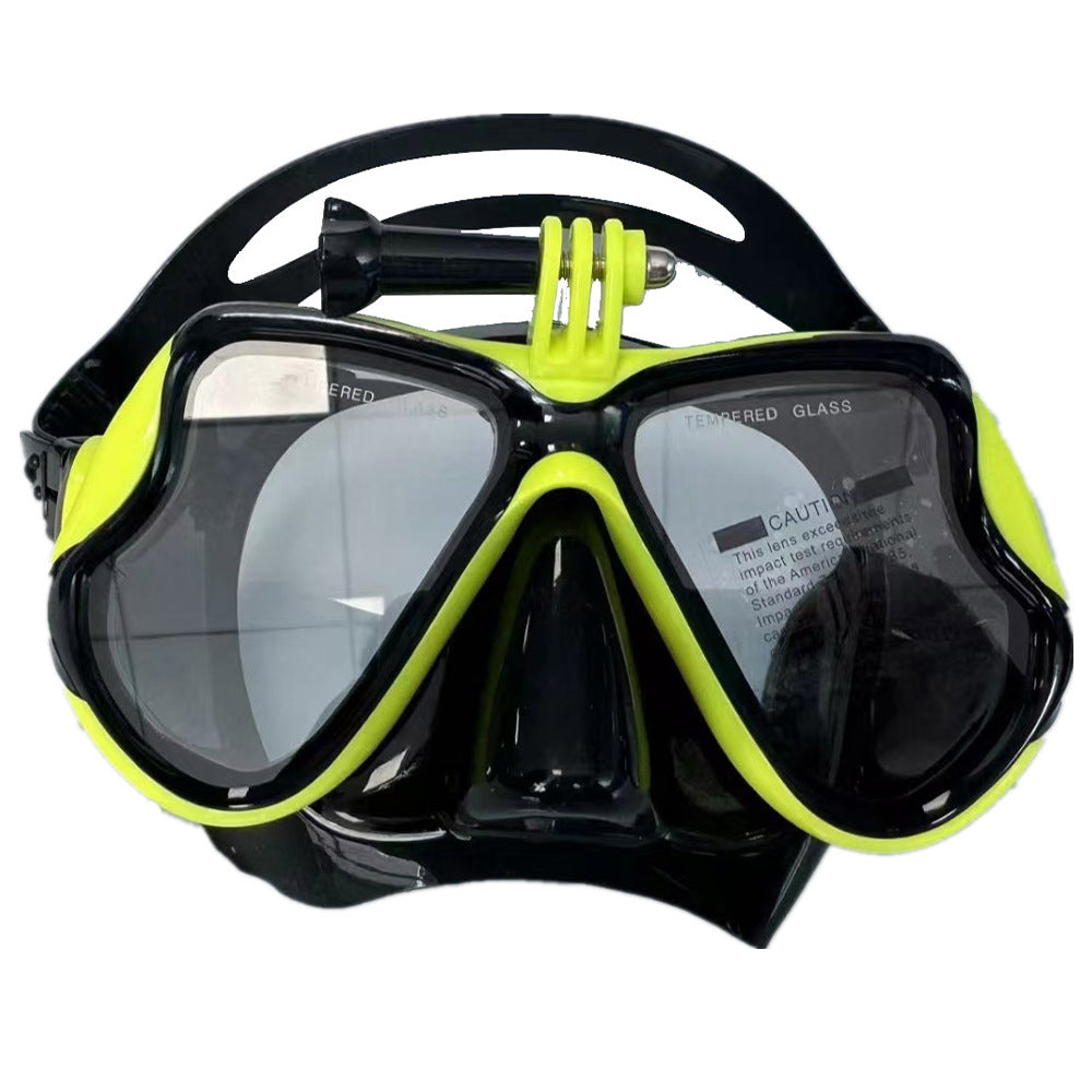Diving mask with flexible silicone frame and anti-fog technology Bowlift