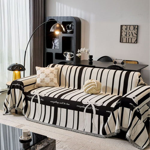 Elegant Textured Sofa Throw