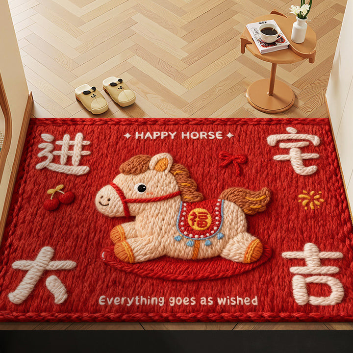 Dog Theme Cozy Doormat