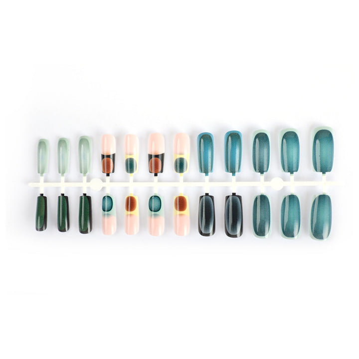 Acrylic nail set with stylish gradient color effects Bowlift
