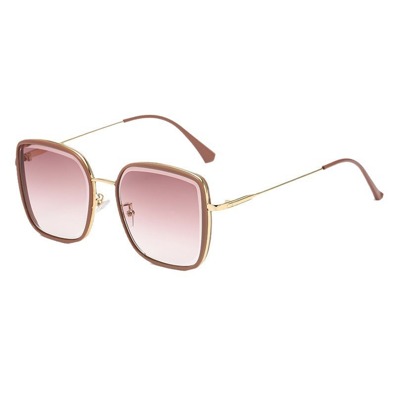 Women's oversized sunglasses with elegant metal frame and polarized lenses Bowlift
