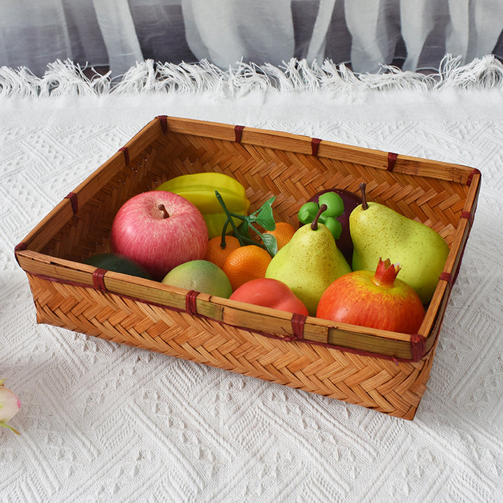 Handcrafted Woven Storage Tray Bowlift