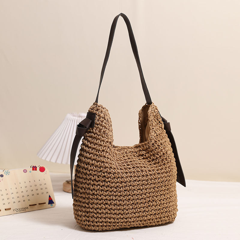 Fashionable Handmade Shoulder Bag Made of Natural Material Bowlift
