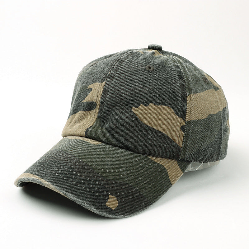 Unisex Camo Print Adjustable Baseball Cap Bowlift
