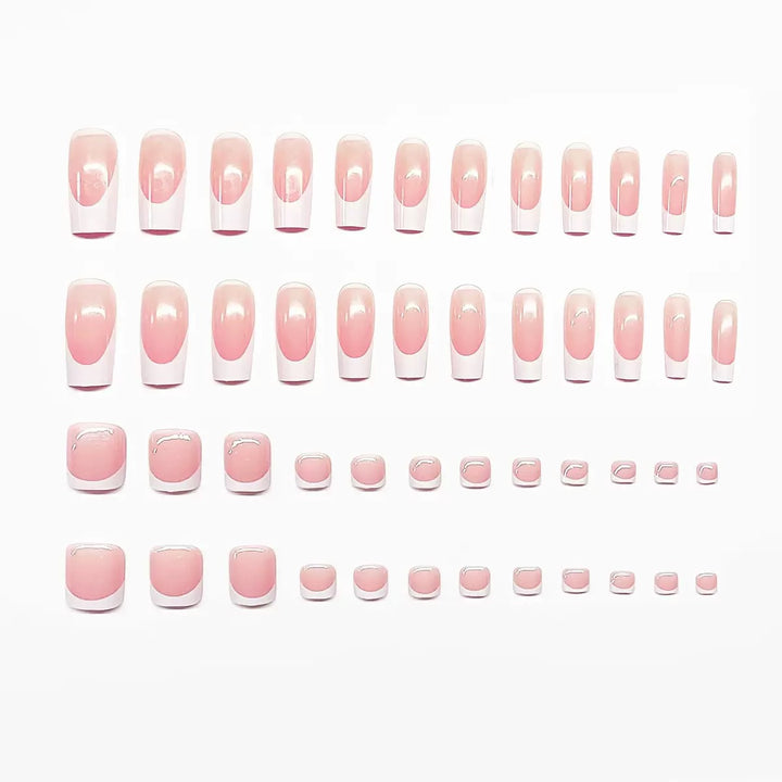 Stylish French Tip Nail Enhancements Bowlift