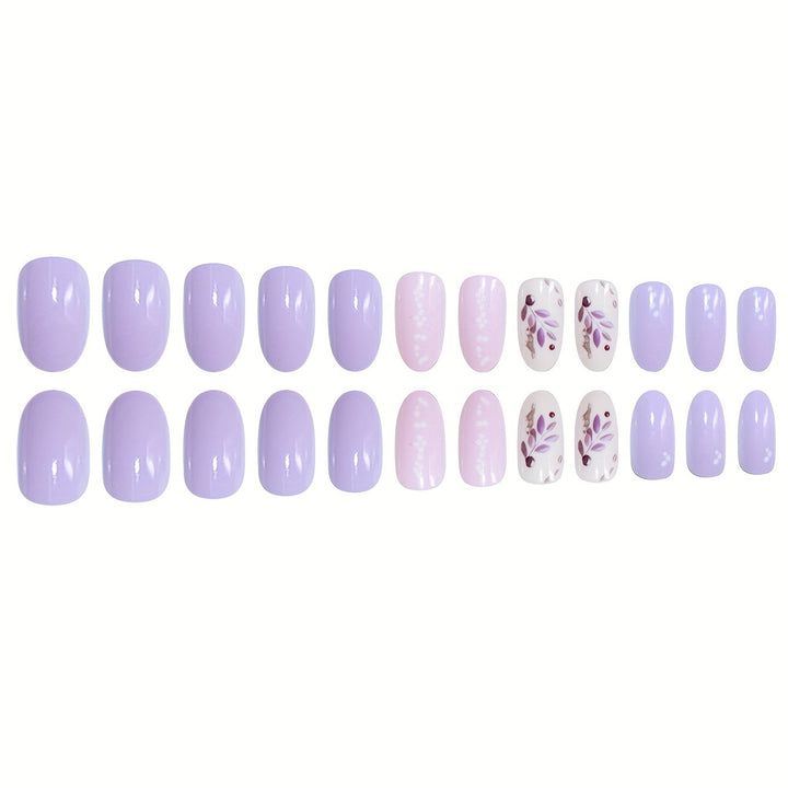 Elegant Floral Design Press-On Nails Bowlift