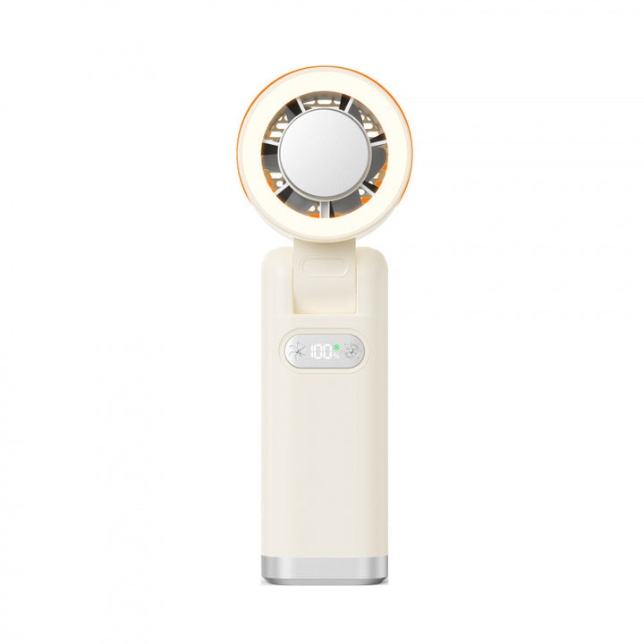 Women portable hand-held fan with digital speed display Bowlift