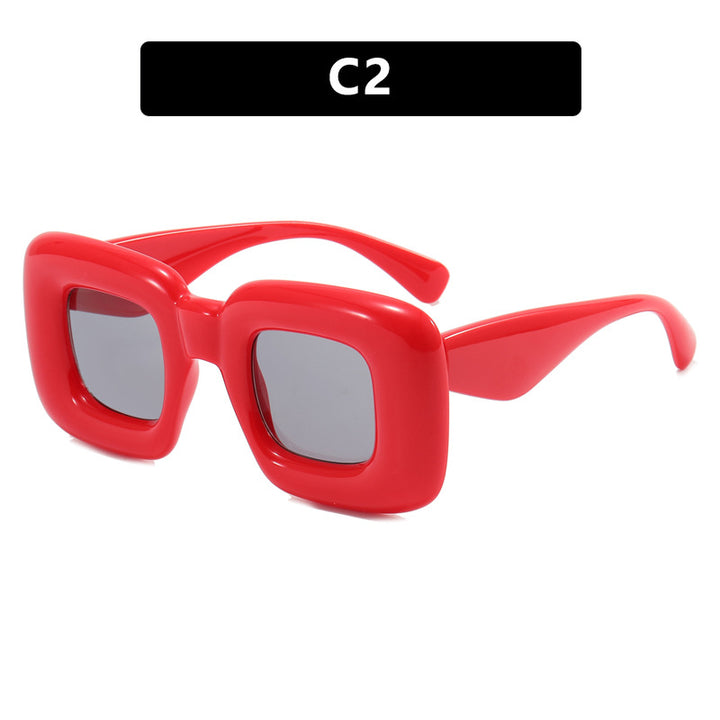 Women rectangular sunglasses with wide frame and protective UV filter Bowlift
