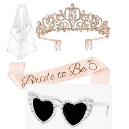Women's Wedding Tiara and Veil Set Bowlift