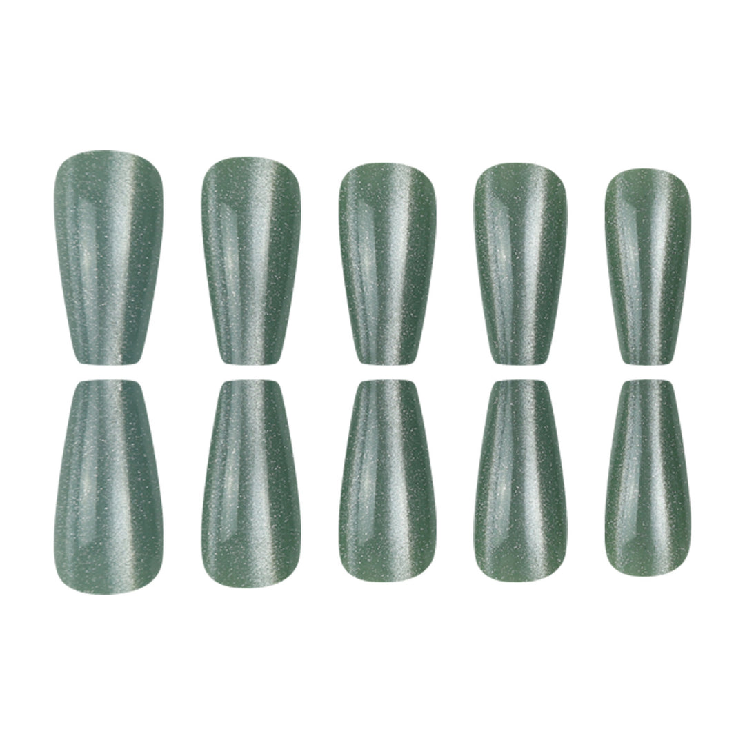 Sparkling Long Press-On Nails Bowlift