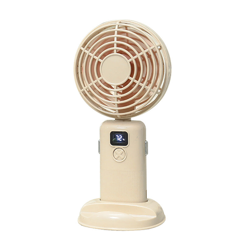 Ladies Portable Mini Fan with Digital Display Bowlift