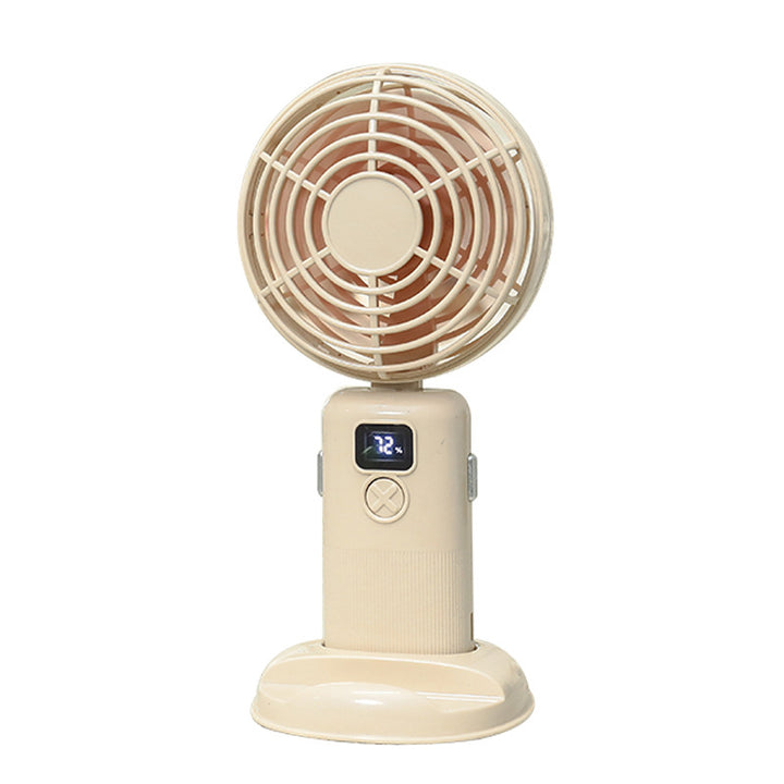Ladies Portable Mini Fan with Digital Display Bowlift