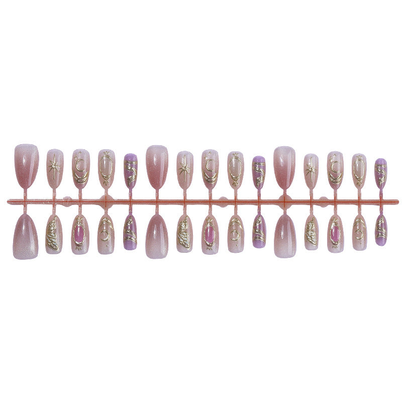 Premium Glitter Ombre Press-On Nails Bowlift