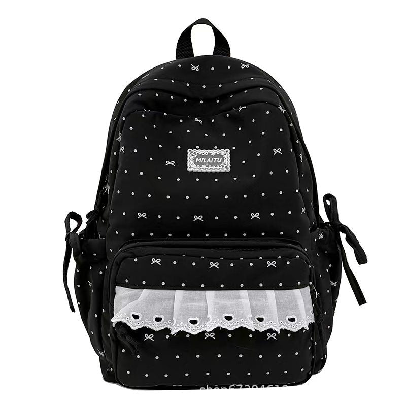 Decorative Ruffled Backpack Bowlift