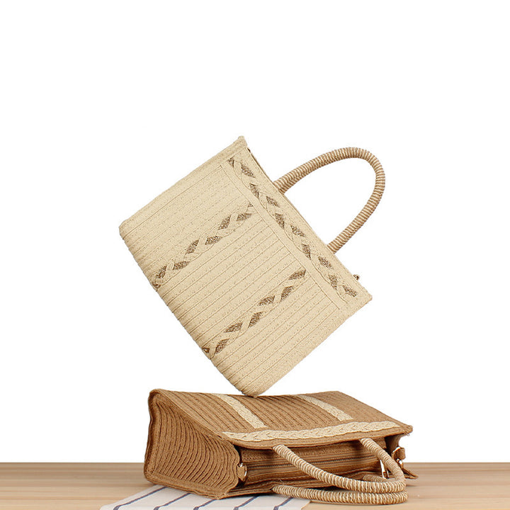 Stylish handbag with artistic ribbed design Bowlift