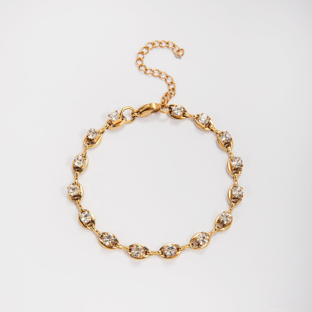 Elegant Gemstone Accent Link Bracelet Bowlift