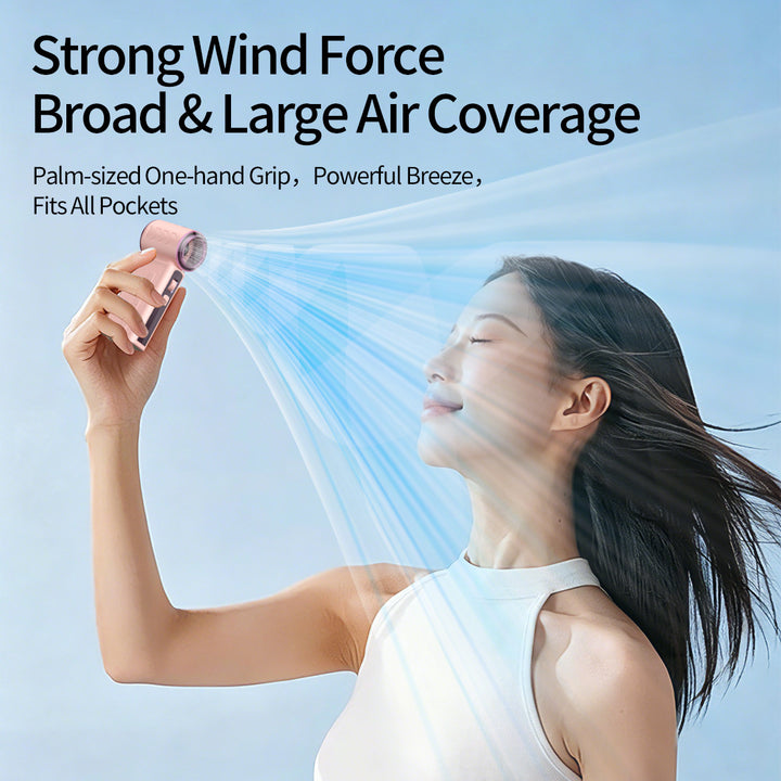 Women Portable Mini Fan with Power Bank Function Bowlift