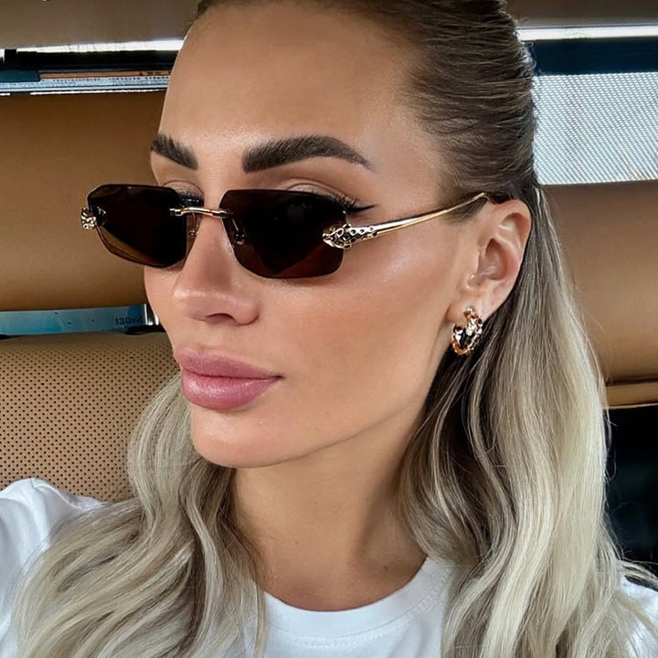 Women elegant half-frame sunglasses Bowlift