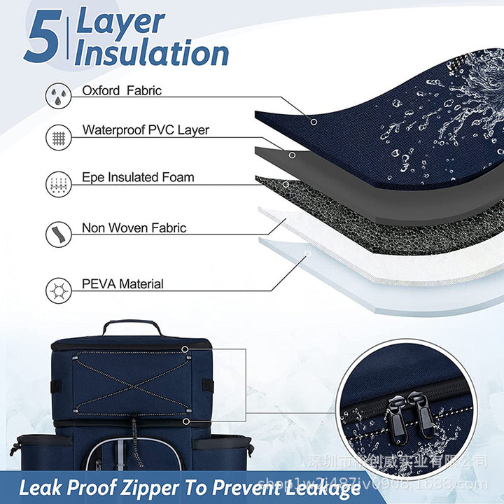 Insulated Picnic Backpack Cooler Bowlift