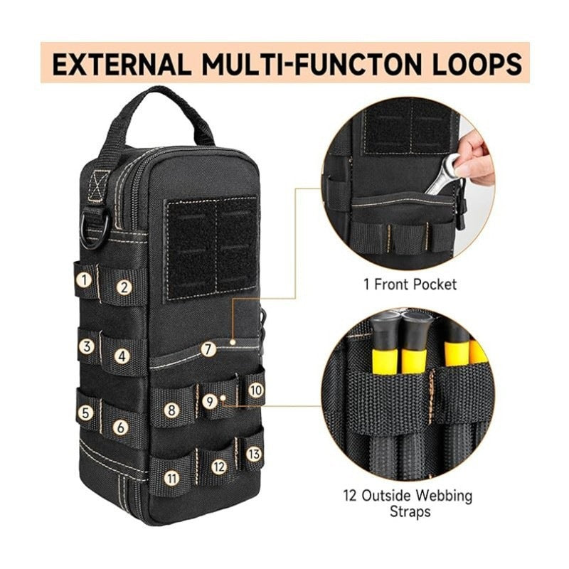 Multifunctional tool bag with detachable shoulder strap Bowlift
