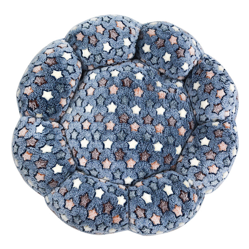 Cozy Night Sky Plush Dog Bed