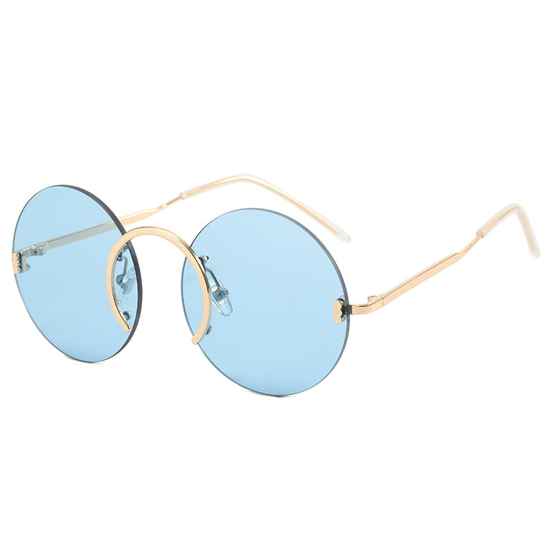 Women's fashionable round sunglasses with innovative metal frame Bowlift