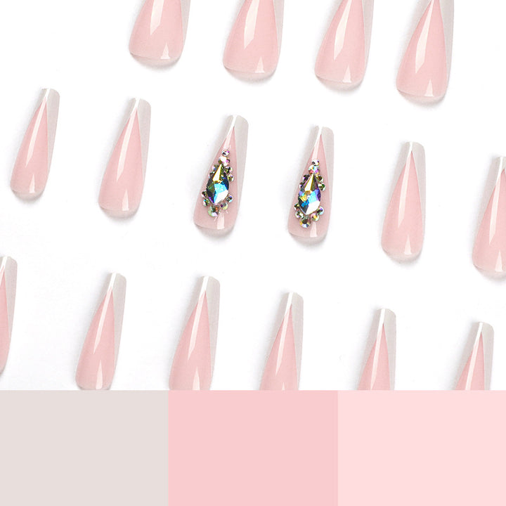 Artful nail extensions with elegant glitter accents Bowlift