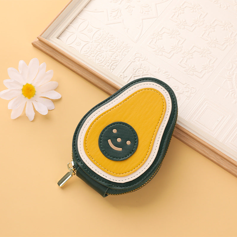 Fun Fruit-Themed Zippered Coin Purse Bowlift