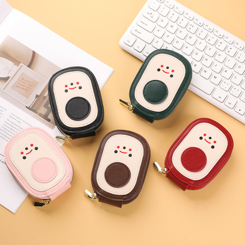 Cute Character Zippered Coin Purse Bowlift