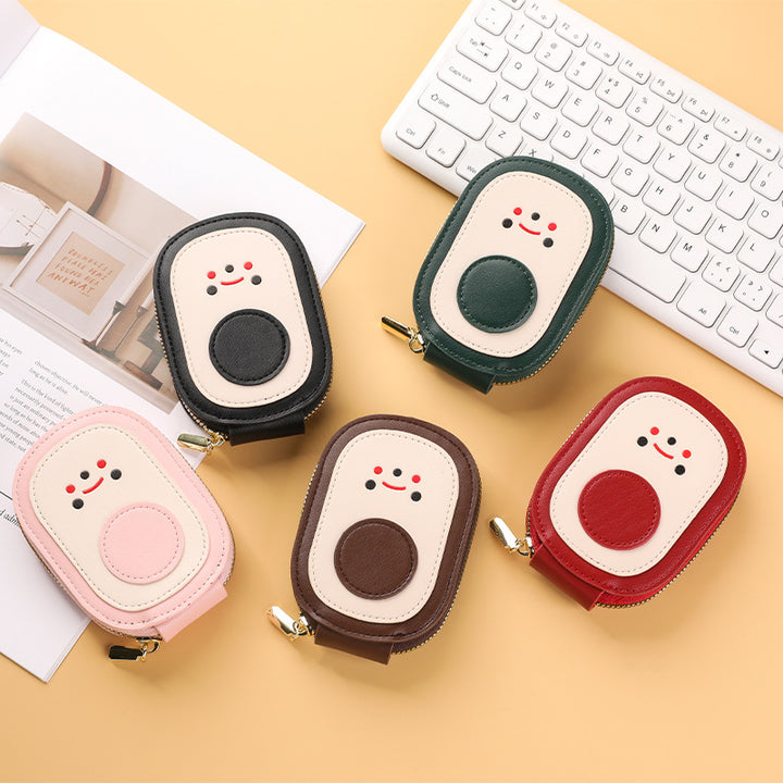 Cute Character Zippered Coin Purse Bowlift
