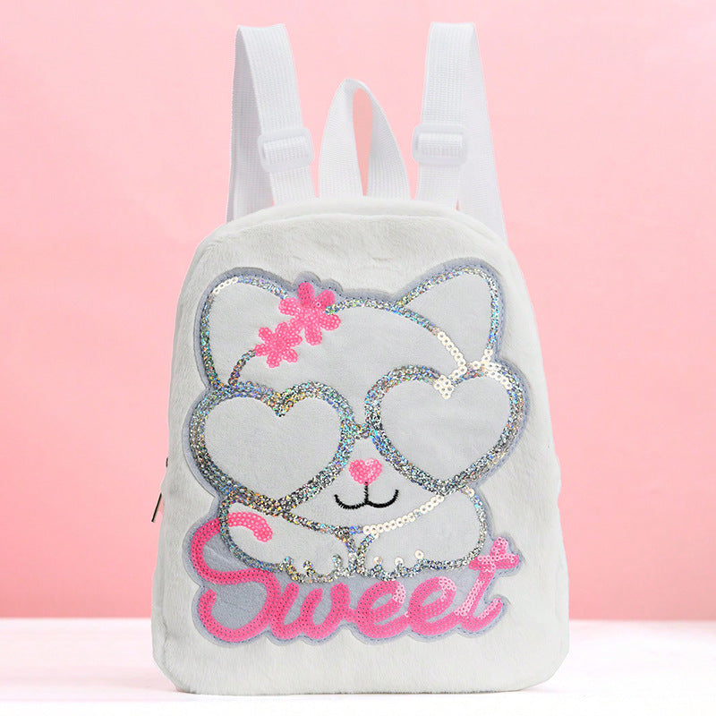 Plush backpack with animal design Bowlift