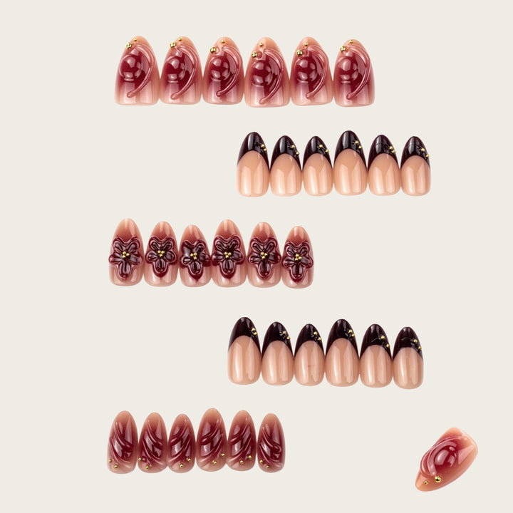 Creative Floral Design Press-On Nails Bowlift